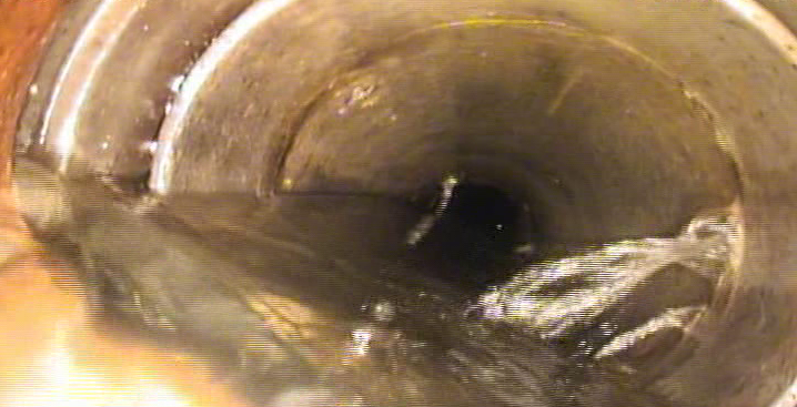 camera inspection of sewer pipe locates where ground water is infiltrating the sanitary sewer