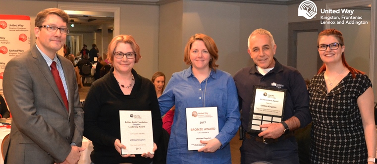 United Way staff present three awards to Utilities Kingston
